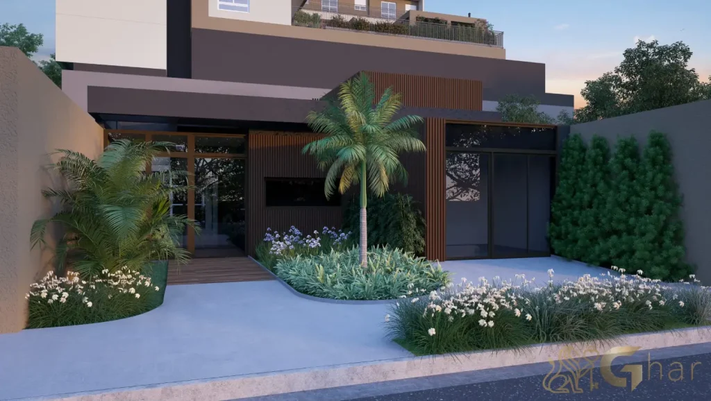 Fachada com portaria moderna do Every Day Chácara Klabin