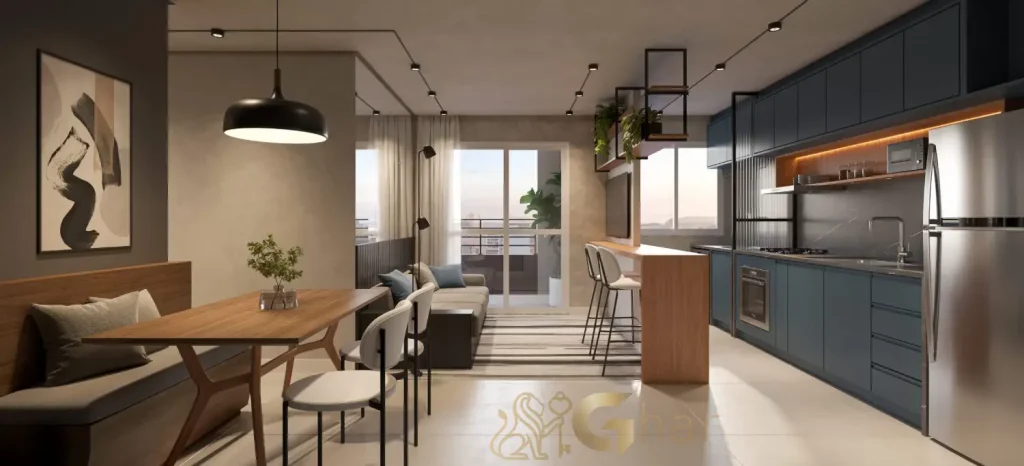 Apartamento decorado 58 m² 2 dormitórios com sala integrada no EVO Vila Clementino