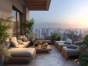 Apartamento no Centro de São Paulo com varanda e vista urbana