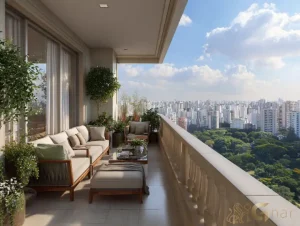 Apartamento com varanda e vista para o parque na Zona Sul de São Paulo – Ghar Imóveis