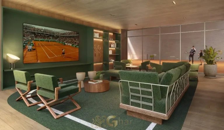 Tênis Lounge do Granoscar Ibirapuera – ambiente social com design contemporâneo e conforto absoluto