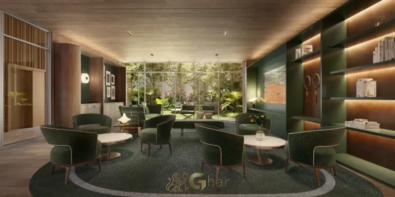 Tênis Lounge do Granoscar Ibirapuera – área de convivência elegante com design contemporâneo em Moema