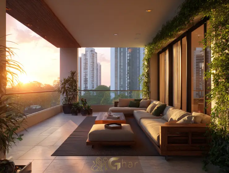 Apartamento com varanda e vista panorâmica no Brasil