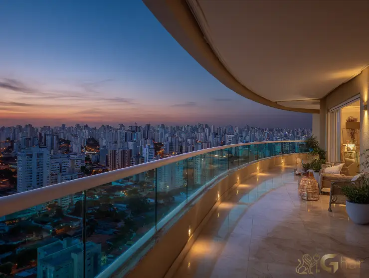 Vista da varanda de apartamento em construção na Zona Leste de São Paulo