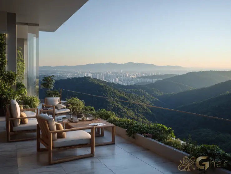 Vista da varanda de apartamento em construção na Zona Norte de São Paulo