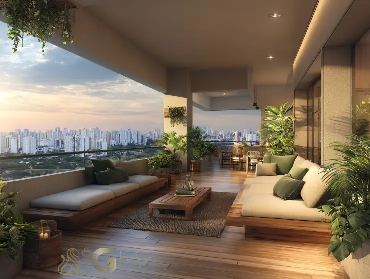 Apartamento em construção com varanda ampla na Zona Sul de São Paulo