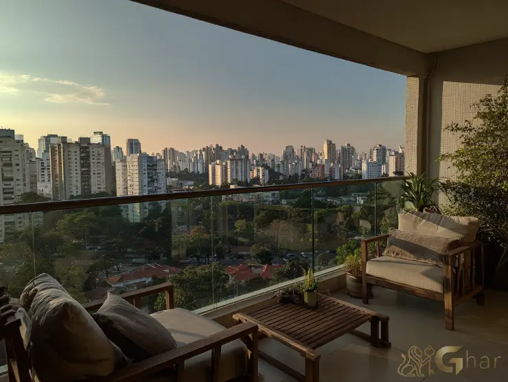 Apartamento com varanda e vista panorâmica na Zona Norte de São Paulo
