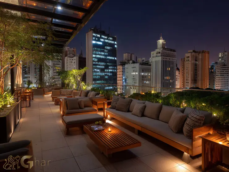 Cobertura de luxo em SP com ampla varanda e vista da cidade, imóveis espetaculares