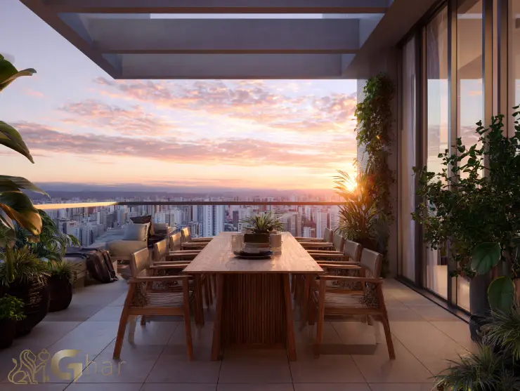 Apartamento na capital com varanda gourmet e vista para a cidade