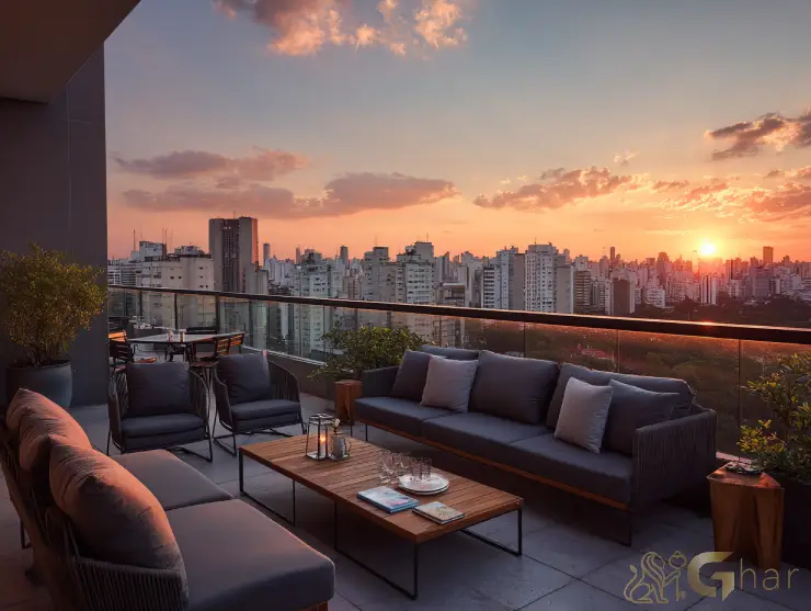 Apartamento com varanda e vista para capital paulista – Imóveis