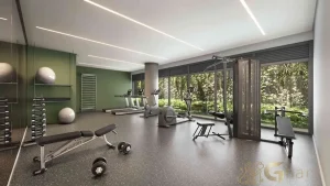 Academia fitness do Isla Vila Madalena – condomínio de studios na Vila Madalena SP