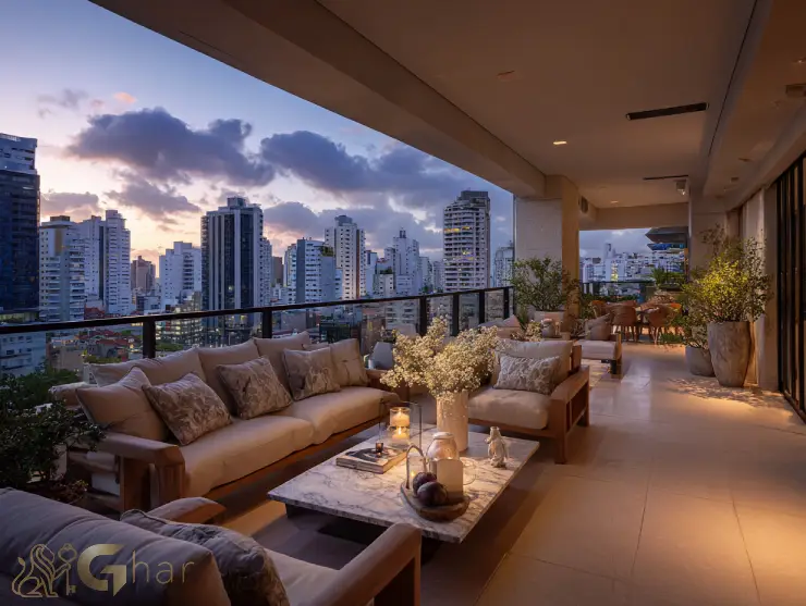 Apartamento com varanda e vista panorâmica na capital paulista