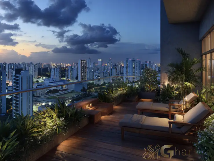 Apartamento em lançamento na planta na Zona Oeste de São Paulo com vista panorâmica da cidade