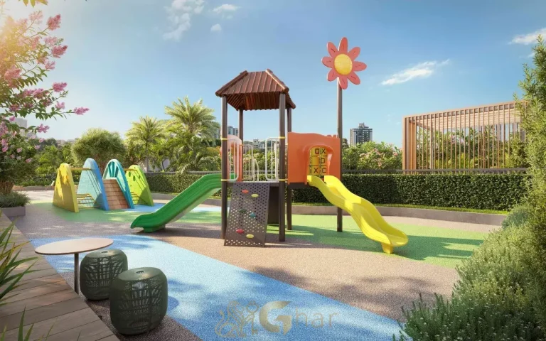 Playground infantil do Mirant Ibirapuera com design seguro e área verde