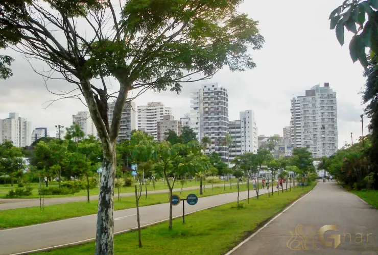 Parque com ciclovia e bicicletas em Moema Zona Sul São Paulo