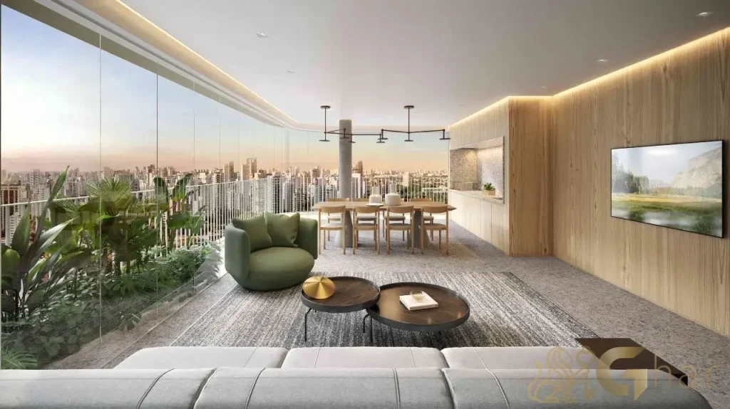 Apartamento decorado duplex com terraço e living de 300 m² no Península Vila Madalena