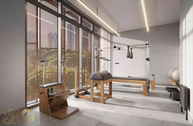 Sala de pilates do Península Vila Madalena com equipamentos profissionais
