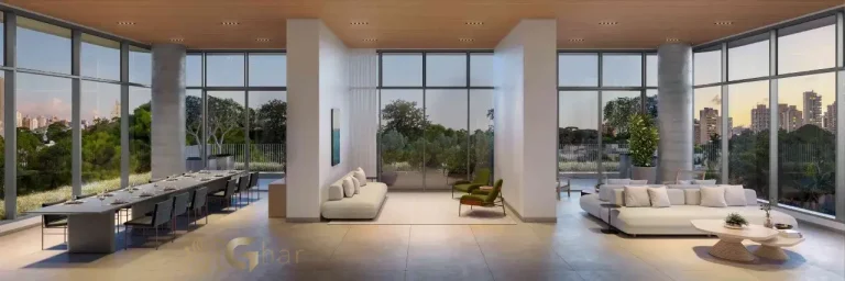 Área social do salão de festas Península Vila Madalena