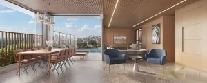 Cobertura duplex decorada do Praça dos Omaguás Pinheiros com terraço e piscina