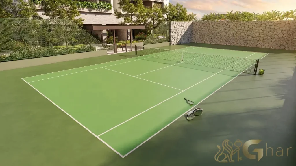 Quadra de tênis oficial do Quarten Ibirapuera – Lazer esportivo em condomínio de alto padrão no Ibirapuera, São Paulo