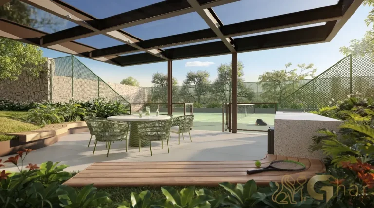 Tênis Lounge do Quarten Ibirapuera – Lounge esportivo sofisticado integrado à quadra de tênis em São Paulo