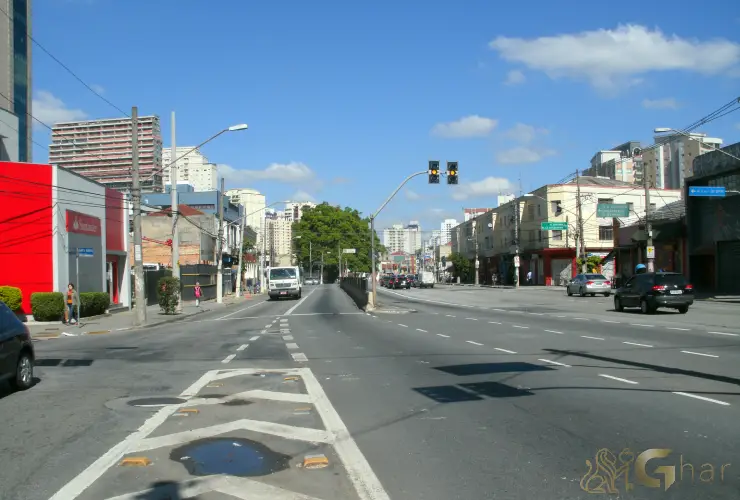 Avenida Santo Amaro na Zona Sul de São Paulo