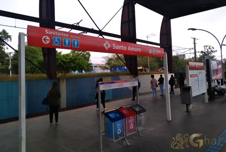 Estação de trem na Zona Sul de São Paulo