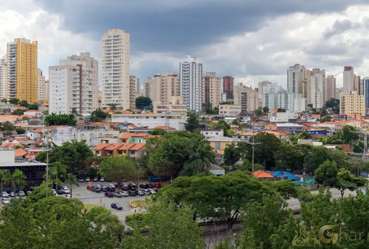 Vista panorâmica do bairro Saúde na Zona Sul de São Paulo