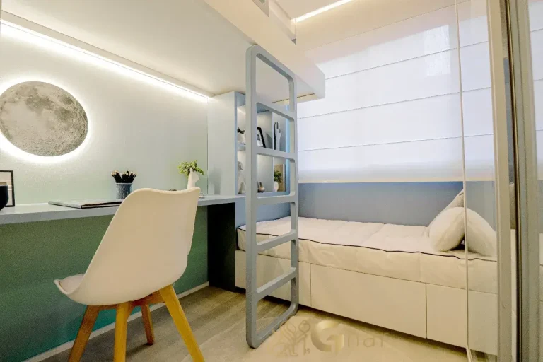 quarto decorado do apartamento side sacomã ipiranga são paulo 44m2 com móveis planejados e decoração funcional