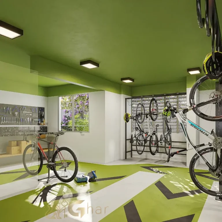 bicicletário com oficina do condomínio side sacomã ipiranga são paulo com suporte e ferramentas