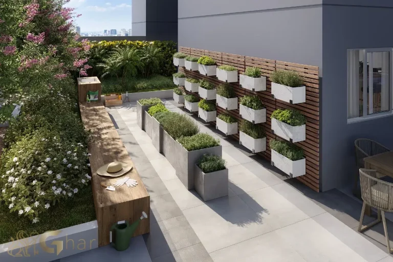 horta comunitária do condomínio side sacomã ipiranga são paulo com área verde e plantio sustentável