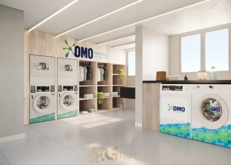 lavanderia coletiva omo do condomínio side sacomã ipiranga são paulo com máquinas modernas e espaço funcional
