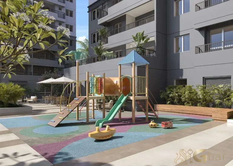 playground baby do condomínio side sacomã ipiranga são paulo com brinquedos infantis e área protegida