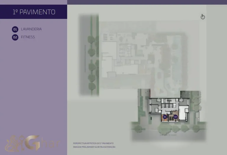 Planta implantação 1º pavimento The Collection Ibirapuera