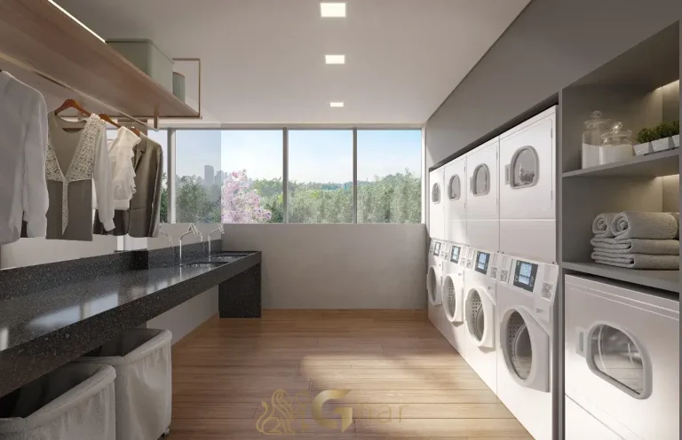 Lavanderia compartilhada moderna do The Collection Ibirapuera Vila Clementino