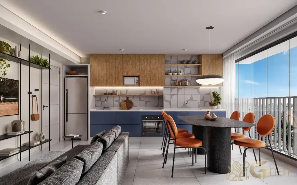 Apartamento decorado de 37 m² do The Collection Moema em São Paulo