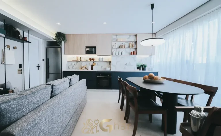 Apartamento decorado com varanda integrada do The Collection Moema