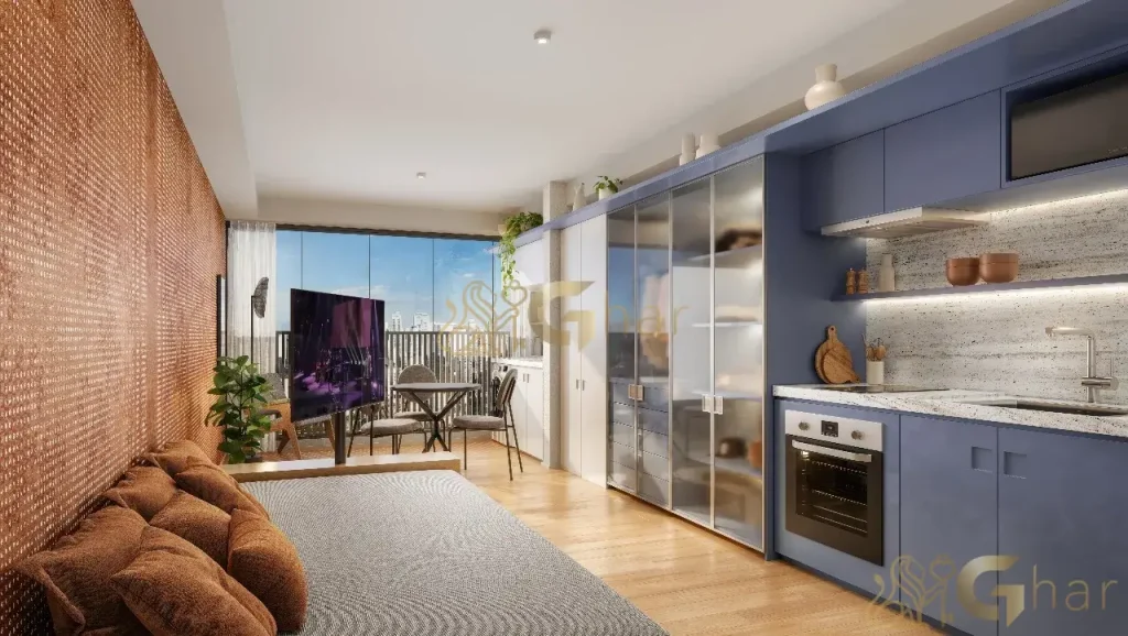 Apartamento studio decorado de 26 m² do The Collection Moema
