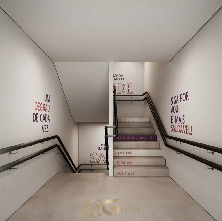 Escada estilizada do The Collection Moema com design moderno
