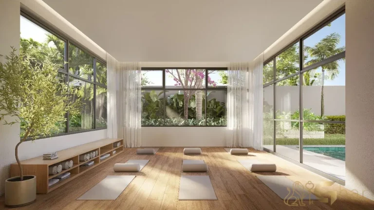Espaço para yoga e meditação do condomínio The Collection Moema