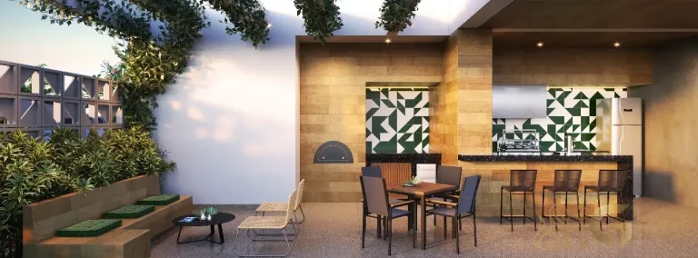 Terraço com churrasqueira do The Collection Perdizes