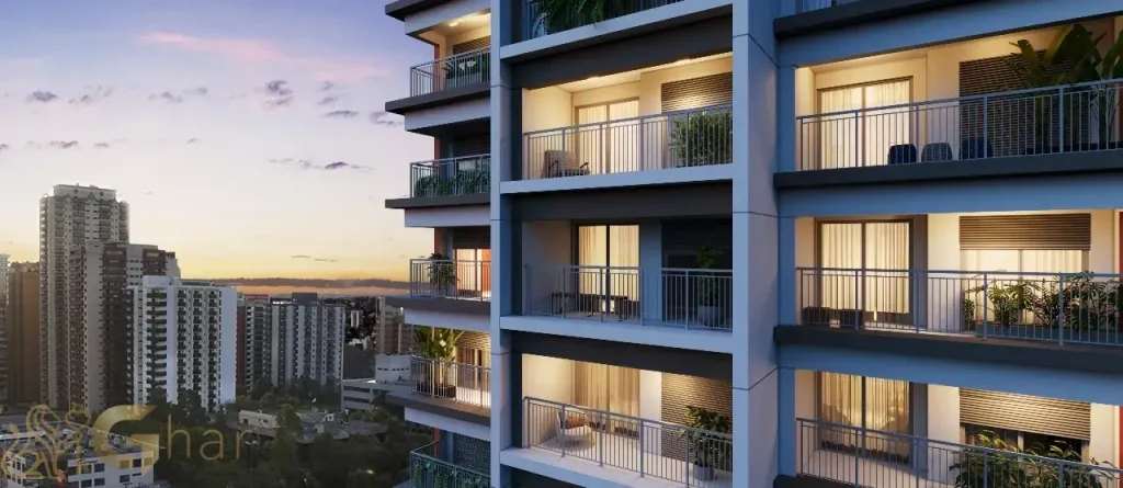 Vista aérea com varandas do The Collection Perdizes