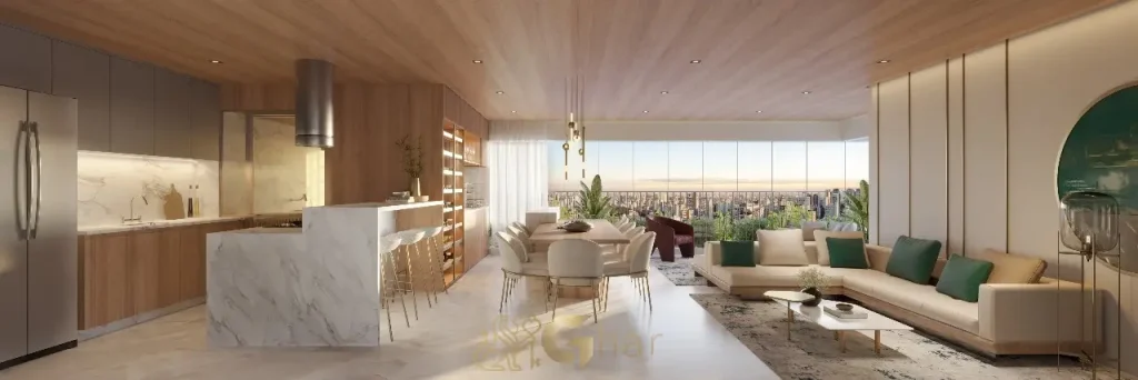 Living decorado 145 m² The Rose Vila Mariana – Torre Alba