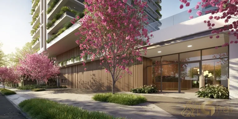 Fachada do The Rose Vila Mariana vista da avenida