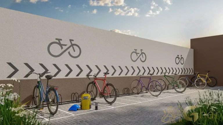 Bicicletário do condomínio Vila Boulevard Mooca com vagas cobertas e segurança
