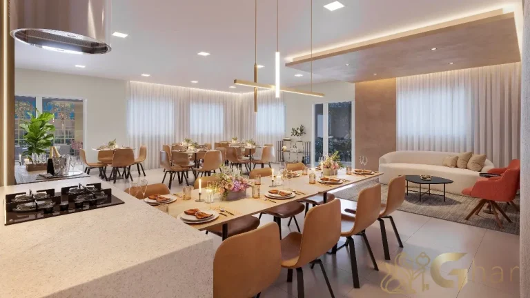 Espaço gourmet do Vila Boulevard Mooca com ambiente moderno e sofisticado