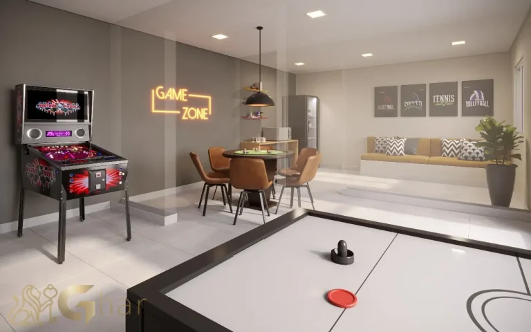 Salão de jogos do Vila Boulevard Mooca com lazer e entretenimento em São Paulo