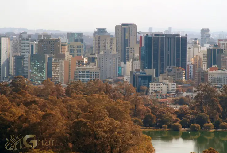 Vista da Vila Nova Conceição próxima ao Parque Ibirapuera, em São Paulo