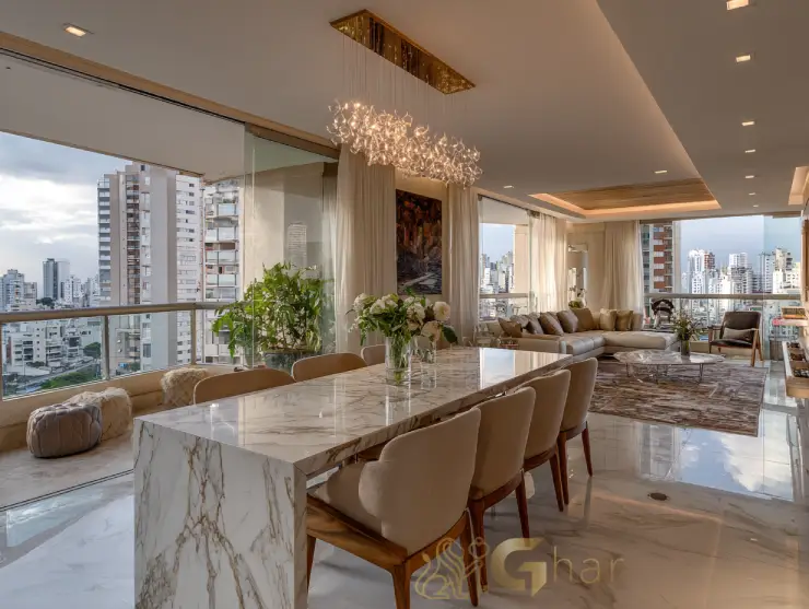 Sala decorada em apartamento à venda no Alto do Ipiranga