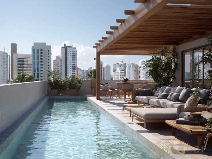 Cobertura com piscina — apartamentos à venda na Bela Vista